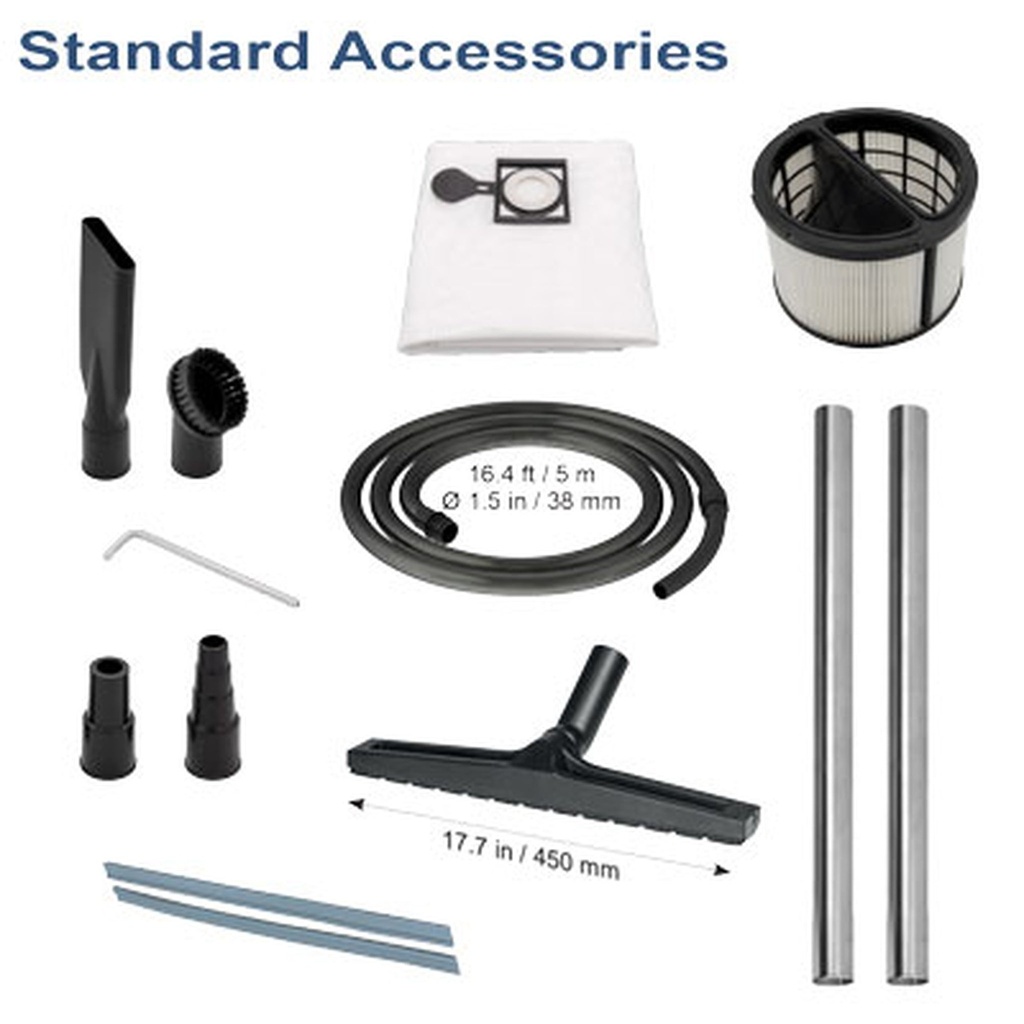 Alpha Professional Tools HEPA Wet/Dry Vacuum 9.3gal