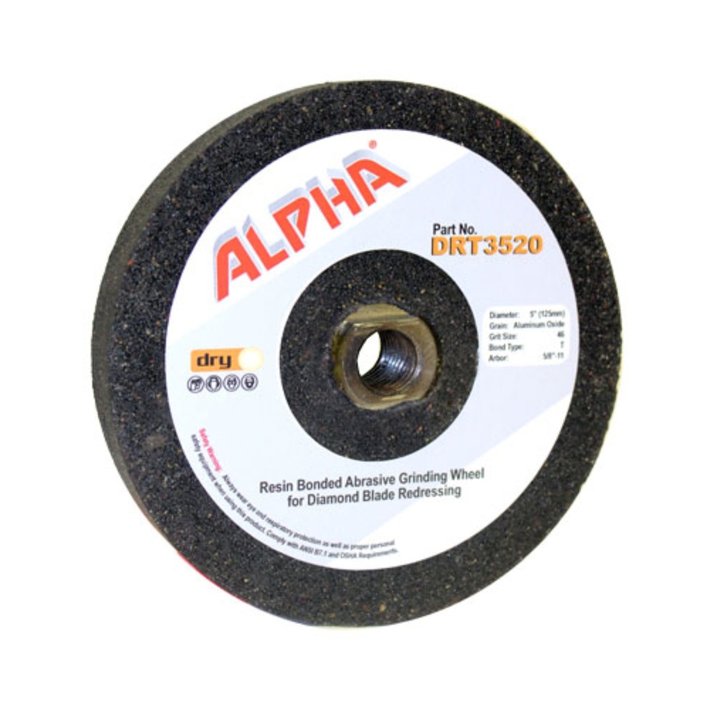 [DRT3520] Alpha DRT3520 Dressing Wheel for DRT0500 (5"(125mm), 3/4" (20mm) Thick, 5/8"-11 Arbor, 3 Piece)