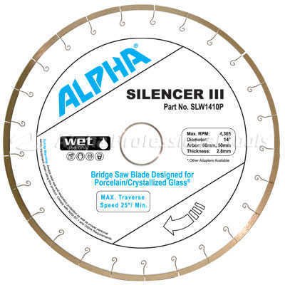 [SLW1210P] Alpha Professional Tools Silencer III 12" Porcelain 1"