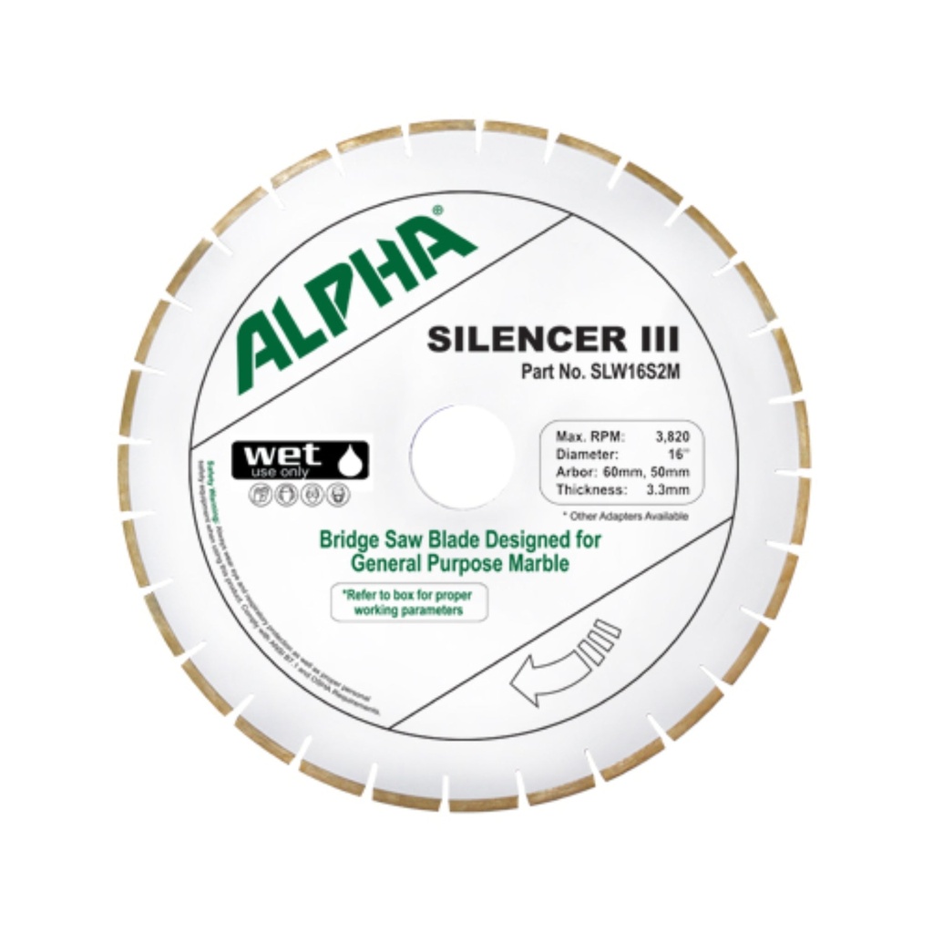 [SLW18S2M] Alpha Professional Tools Silencer III 18" Marble