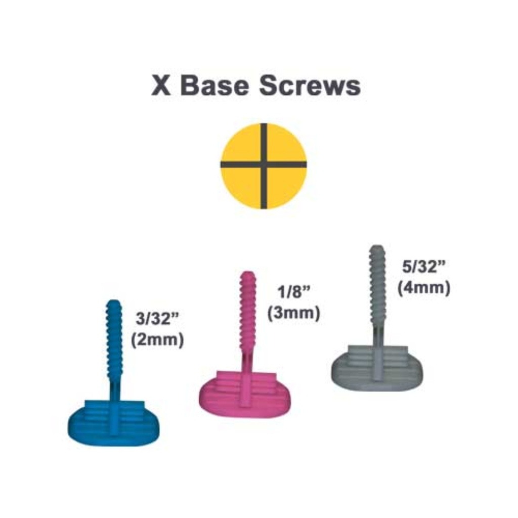 Alpha EZ Click EZCXB20BL 3/32" (2.0mm), X Joint Base Screw, Blue, 200 pc.