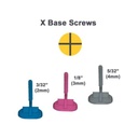 Alpha EZ Click EZCXB20BL 3/32" (2.0mm), X Joint Base Screw, Blue, 200 pc.