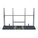 Heavy Duty Folding One Stop A-Frame- Black Rubber