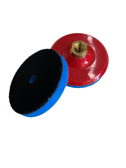 4" Backer Plastic Blue  Backer Pad w/ Sponge