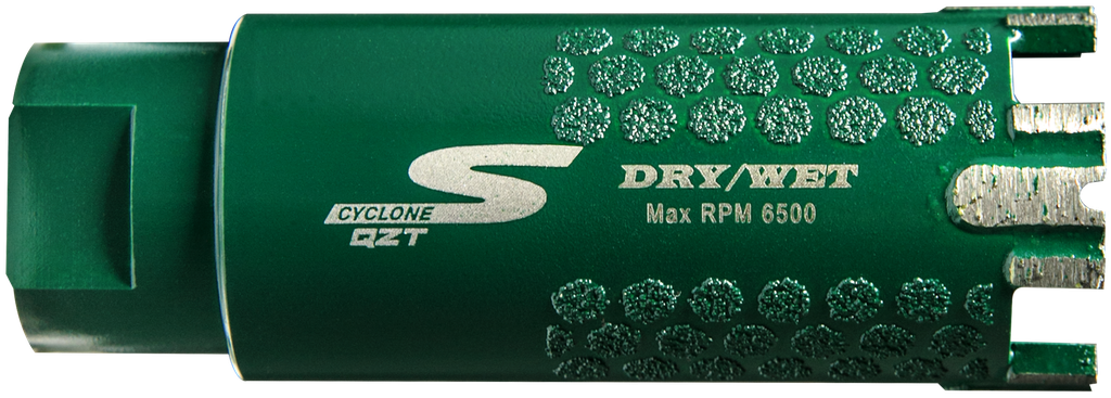 1 1/2" Cyclone-S QZT Dry T-type Segments Core Bit In/Out Protection 5/8"-11