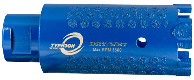 Typhoon 1 1/4" Dry T-type  segments Core Bit w/ outside Vacuum Protection 5/8"-11