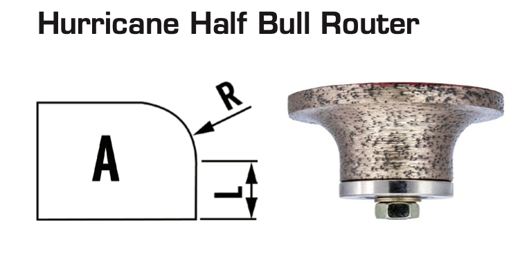 30mm Hurricane HALF Bull Router Pos. 0 (Shape A30 R15 Half Bull)