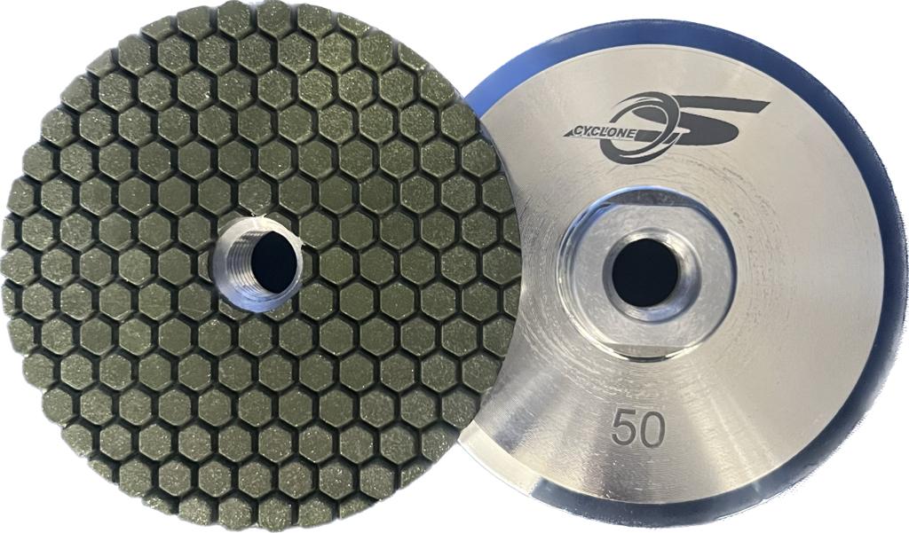 4" Cyclone Resin Cup Wheel with Aluminum Backer 200 Grit