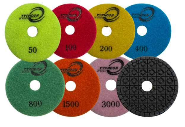 4" Typhoon Clover Resin 7-Step  50grit 