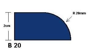 [B3058] B30 Half Bullnose Vacuum Brazed Profiler - 5/8"