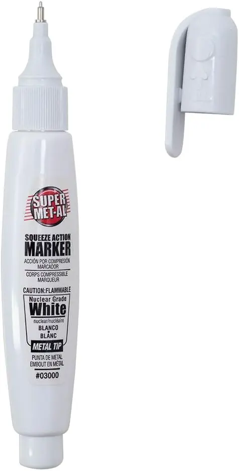 Super Met-AL Tip Marker, White
