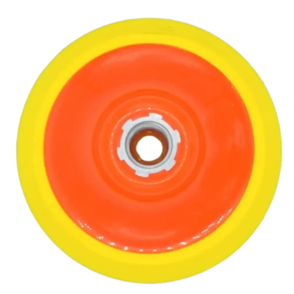 4" Soft Backer Pad Yellow Sponge With Red Holder