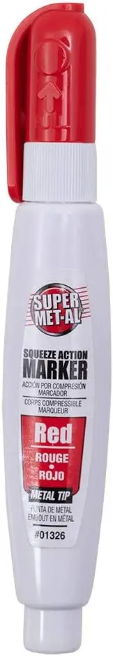 [SKM-1326] Super Met-Al Tip Marker, Red - No Dye