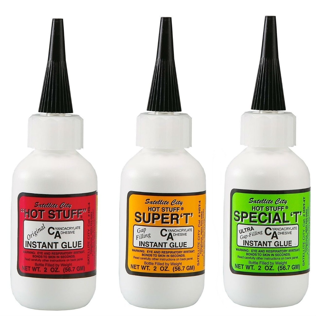 Satellite City CA Glue Set of 3 - (1) Original Thin, (1) Super T Medium, (1) Special T Thick