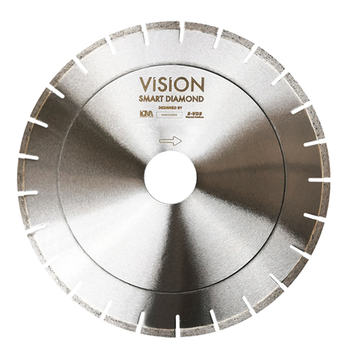 Vision IDM 16" (400mm) TOP KUT Slim Blade - Silent Core Bridge Saw Blade for Porcelain, Dekton