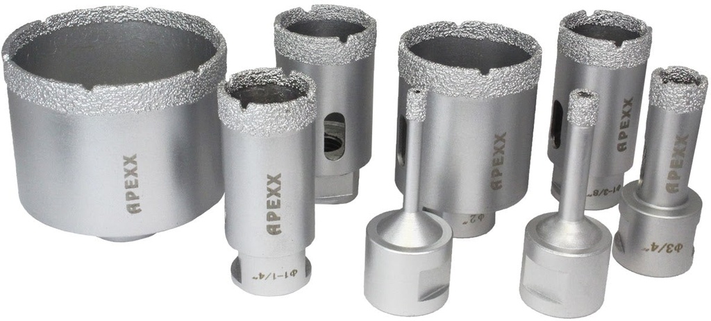 [22229-01015] APEXX BRAZED CORE BIT MARBLE / PORCELAIN (0.625) 5/8" x 5/8"-11