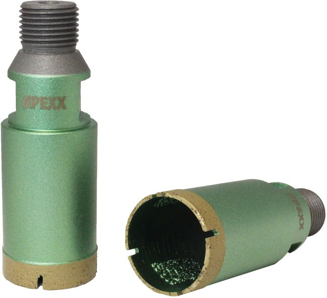 APEXX Green CNC Thin Wall Core Bit 6mm (1/4") x 4" x 1/2"-Gas