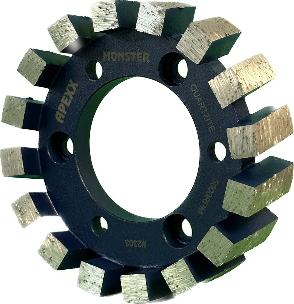 [22801-03003] APEXX "Blue Monster" EXTRA-SOFT-BOND CNC CALIBRATING WHEEL 100 X 50 X 30mm For QUARTZITE & HARD STONES