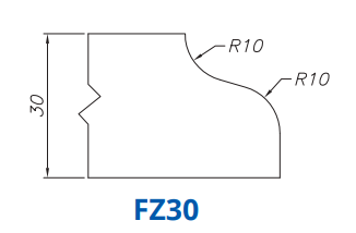 Marmo Elettromeccanica SS32074 PROFILE 30mm Ogee Flat FZ30 Technology Frangistone Position Breaker