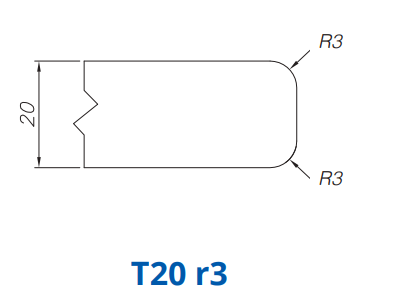 Marmo Elettromeccanica SS22114 PROFILE 20mm Eased Top & Bottom r3 T20 r3 Technology Professional Position 2