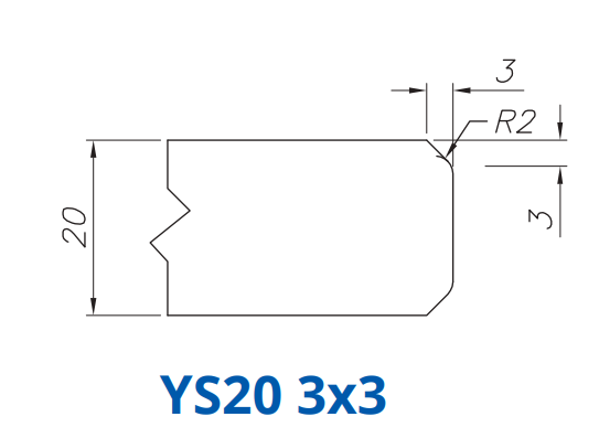 [SS27120] Marmo Elettromeccanica SS27120 Profile 20mm Double Chamfer 3x3  Technology Professional Position 1 Master Router Bit