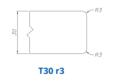 Marmo Elettromeccanica SS64115 Profile 30mm Eased Top & Bottom r3 T30 r3 Technology Longlife+ Position 4 INTERNAL WATER ROUTER BITS (IW BITS)
