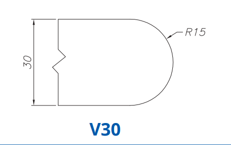 Marmo Elettromeccanica SS65088 Profile 30mm Full Bullnose V30 Technology Longlife+ Position 5 INTERNAL WATER ROUTER BITS (IW BITS)