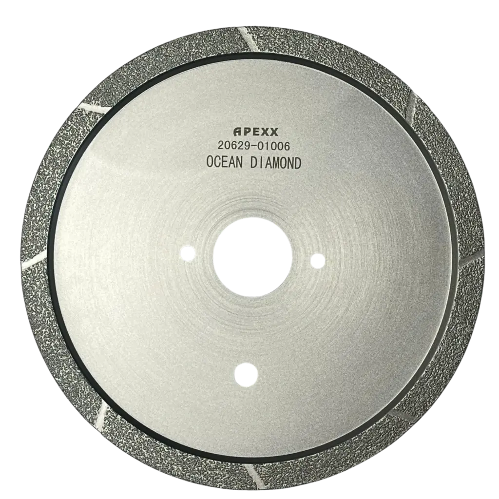 [20629-01006Q] APEXX Brazed Milling Wheel 350mm x 60mm x V25 (1" Bullnose) QUARTZITE