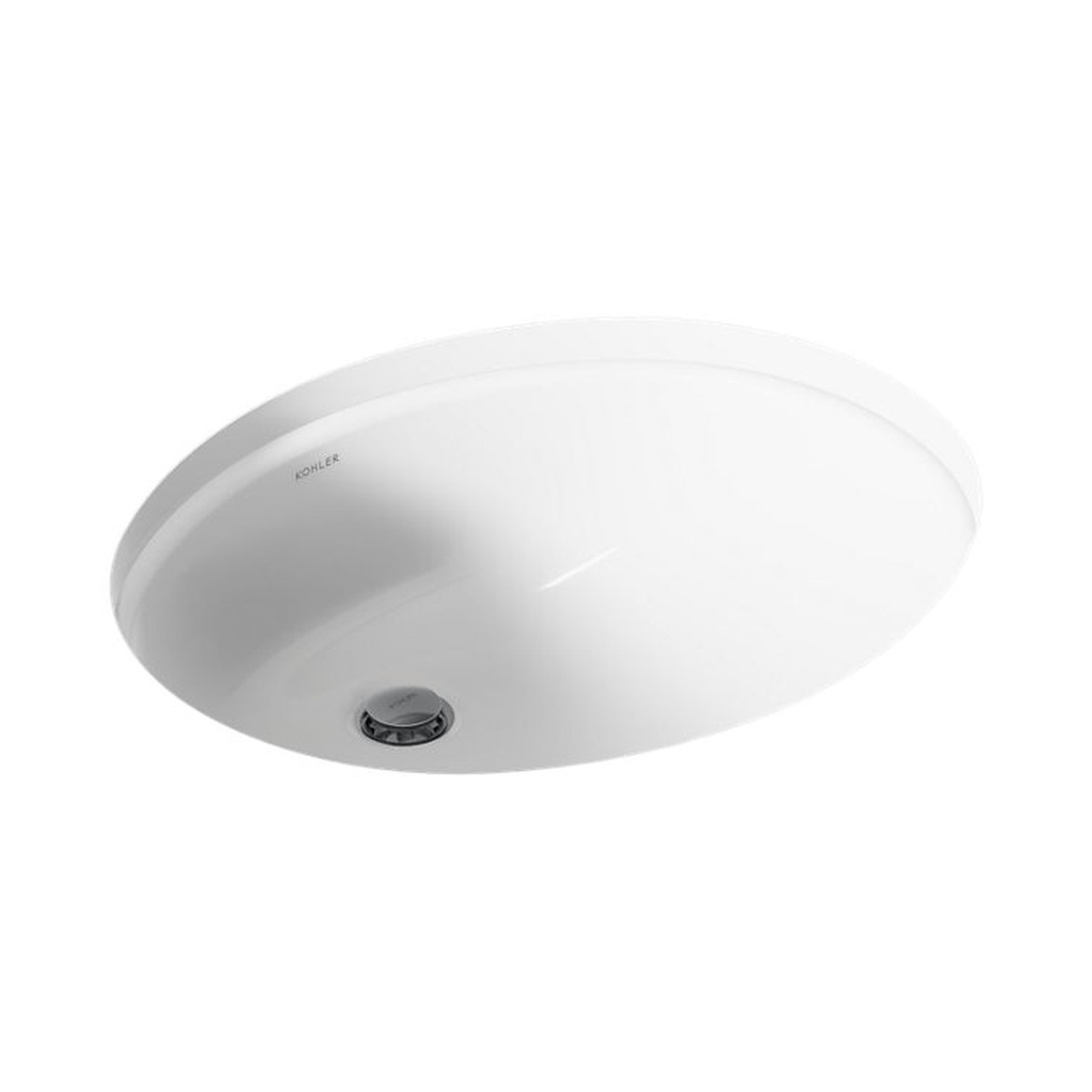 Kohler K-2210-0 Caxton 17'' x 14'' Oval Undermount Vanity Sink, White