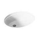 Kohler K-2210-0 Caxton 17'' x 14'' Oval Undermount Vanity Sink, White
