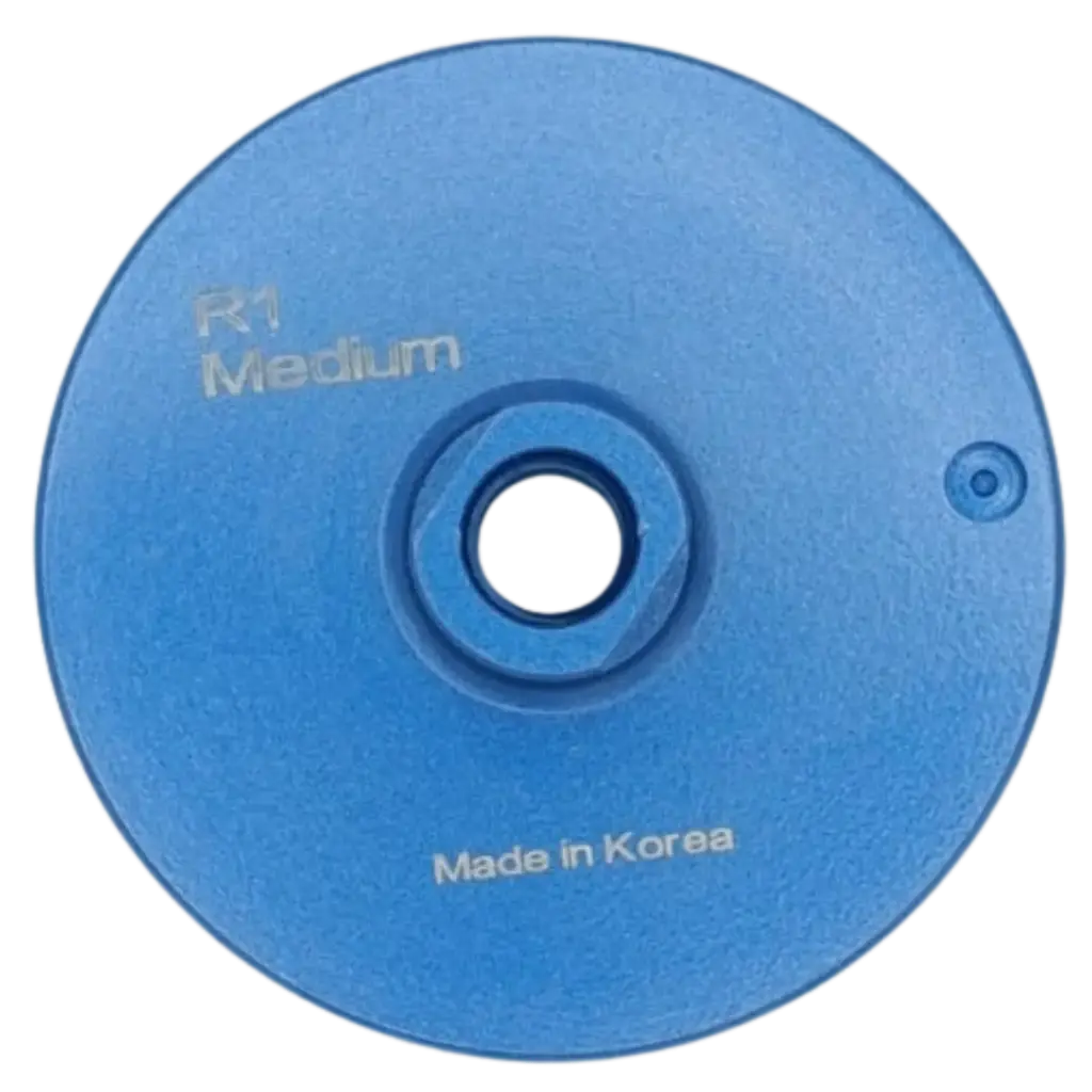 Disco 4" Resin wheel Horseshoe-Medium , 5.5X5/8UNC