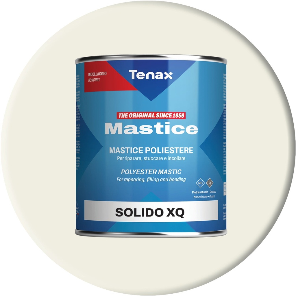 [1SQW] Tenax Solido XQ Quartz White — Knife-Grade Color-Match Stone Adhesive, 1 Liter