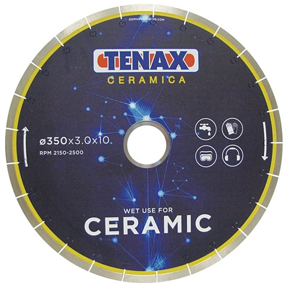 [4D-42408] Tenax Ceramic & Porcelain 14" Bridge Saw Blade — Wet-Cut Sintered Stone, Porcelain & Dekton