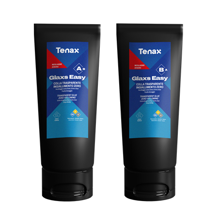[GLAXSEASYSET] Tenax Glaxs Easy Tube A+B Kit — 600 g Crystal-Clear, Zero-Yellowing Stone Epoxy