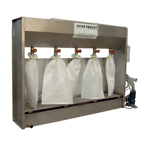[TEC703] Weha/Tenax Sludge Dehydrator — 5-Bag Water-Recycling System for Stone Slurry (TEC703)