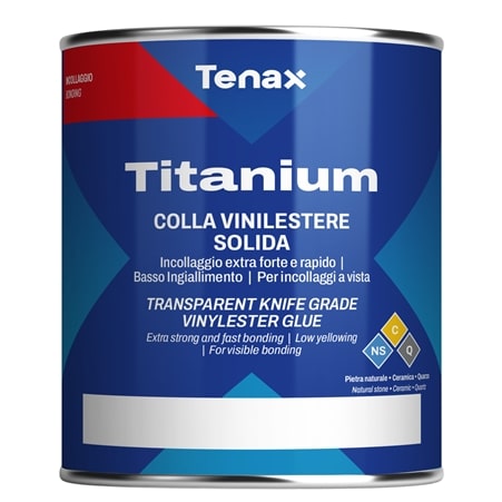 [TITANIUMKG1QT] Tenax Titanium Extra Clear Knife-Grade Vinyl Ester Adhesive — 2 lb Quart