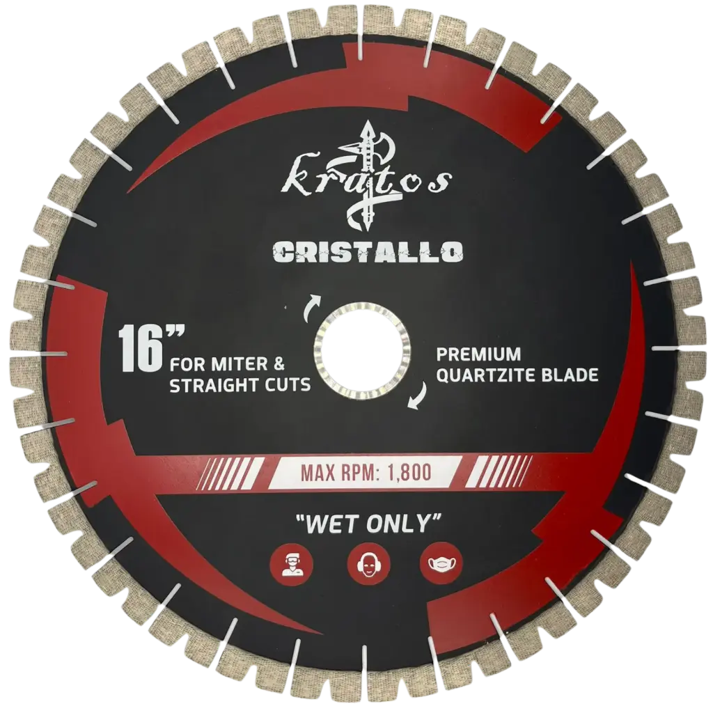 16" Kratos Cristallo premium quartzite blade 16" X .125" X 20MM X 50/60