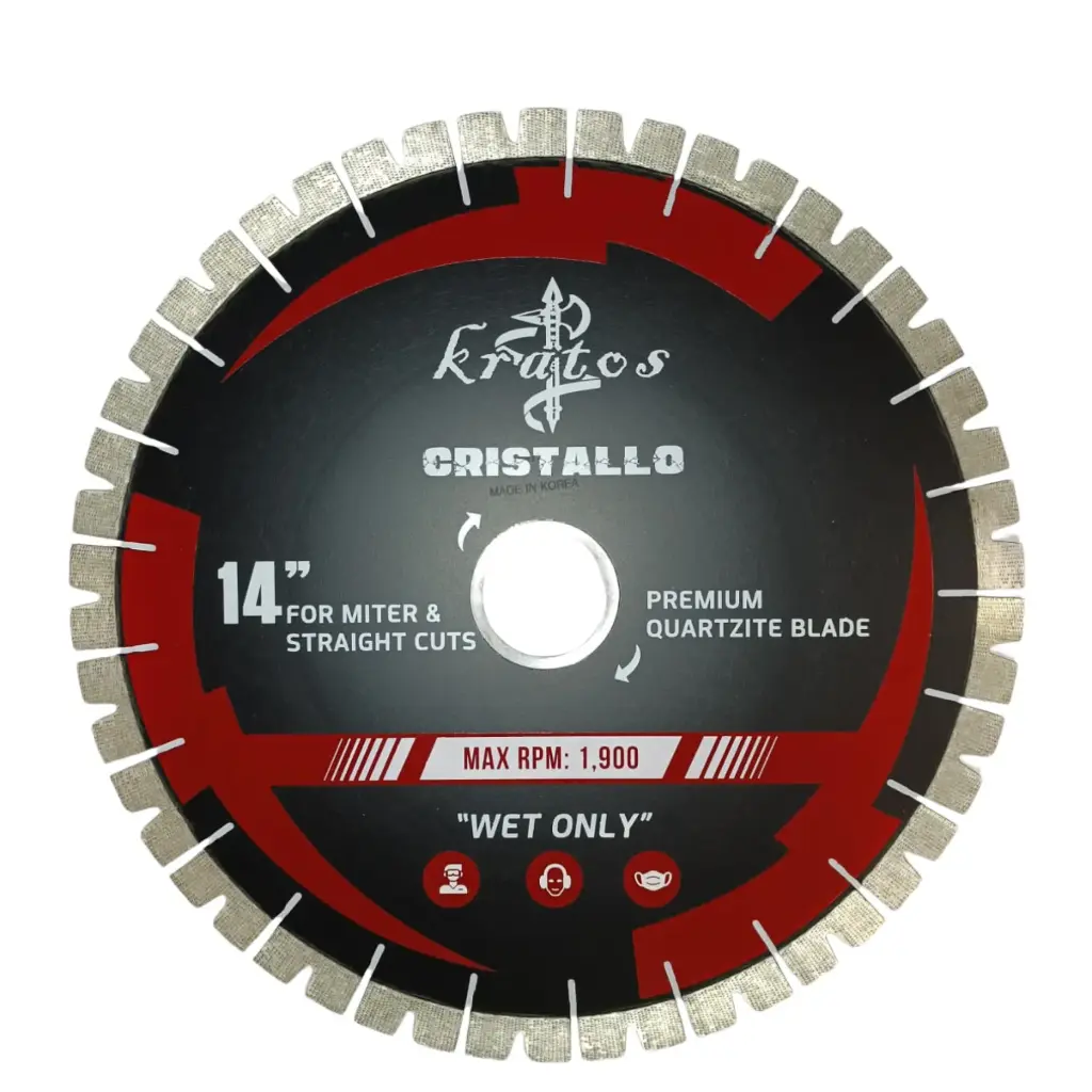 14" Kratos Cristallo premium quartzite blade 14" X .125" X 20MM X 50/60