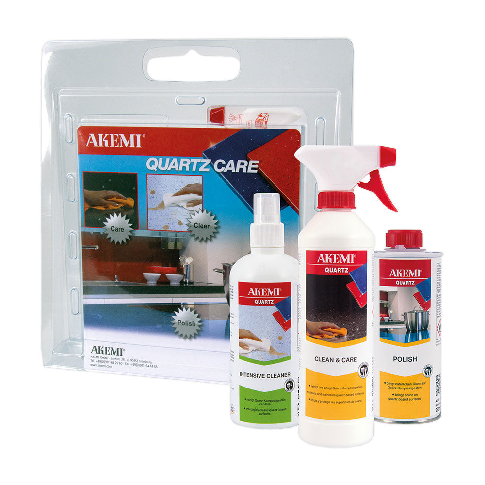 Akemi Quartz Care Set — Cleaning & Care Kit for Engineered Quartz Surfaces