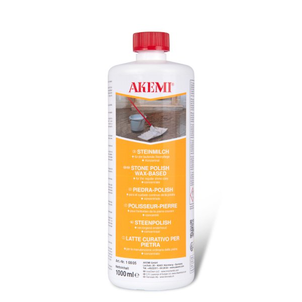 Akemi Stone Polish — Wax-Based, Solvent-Free Polish for Interior Natural & Engineered Stone (1 Liter)