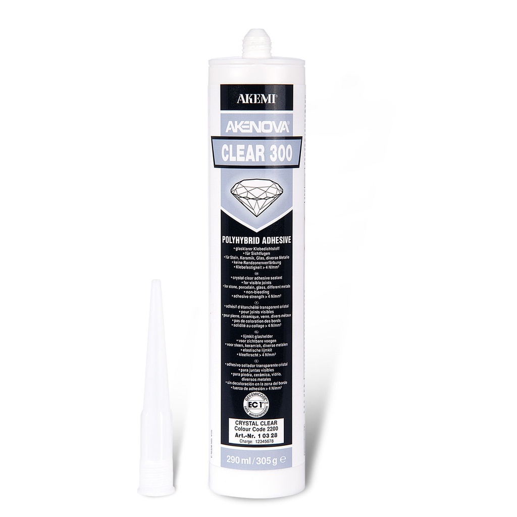 [NOVA.10328] Crystal Clear Adhesive/Sealant for sinks, splash, paintable