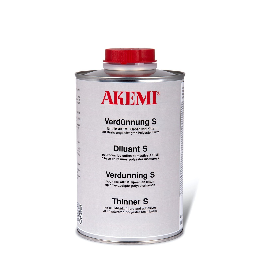 Akemi Thinner S 1000 ml — Thinner & Tool Cleaner for Polyester and Acrylics