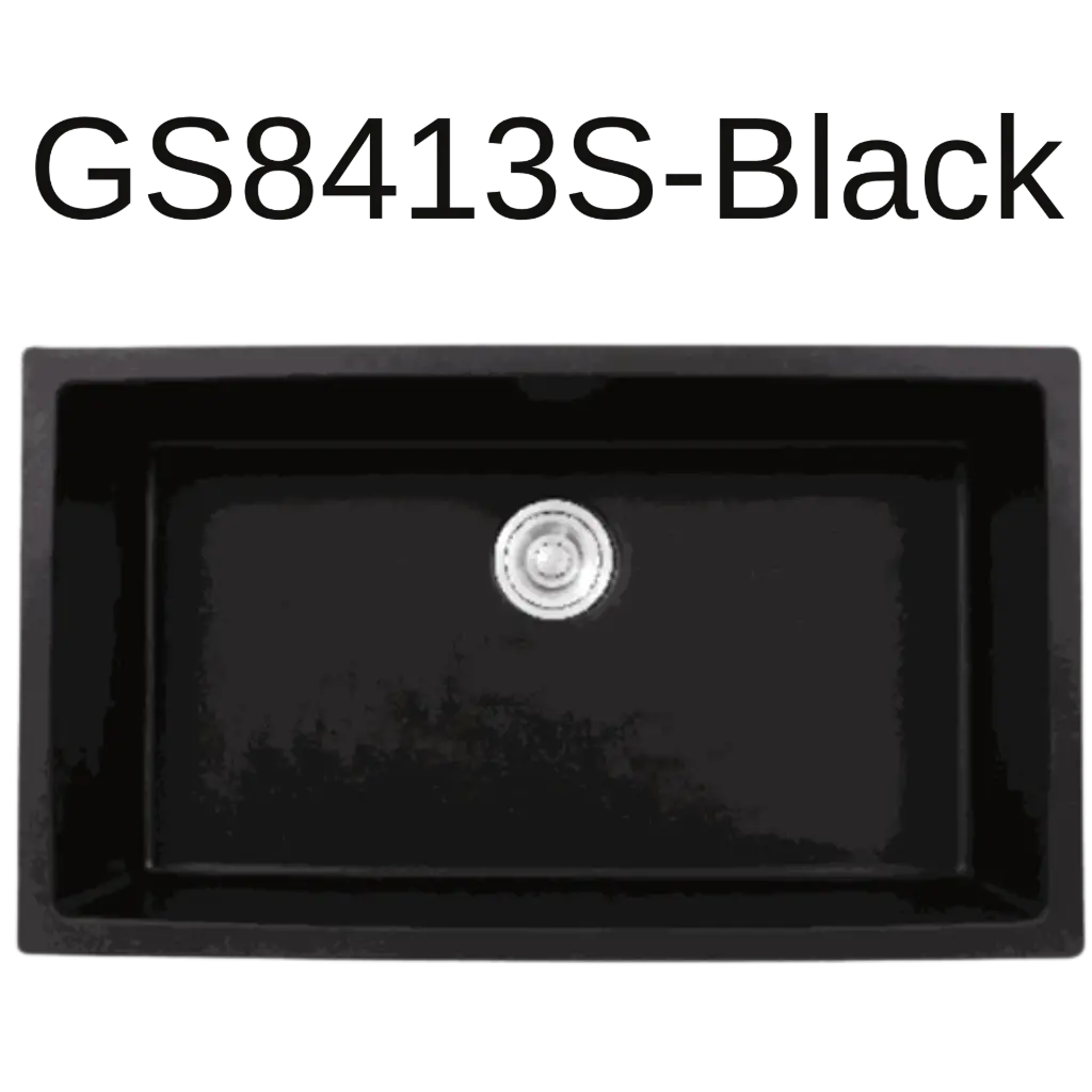 Black Undermount Single Bowl Composite Granite Sink
- Size: 32-9/16" x 17-3/4" x 9-13/16" - GS8413S-Black
