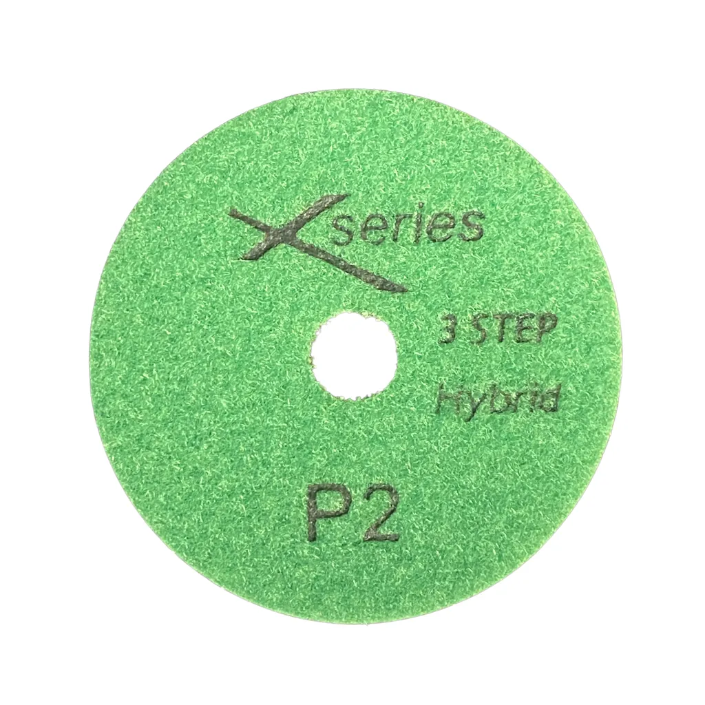 X Series 3 Step 4" White Resin Hybrid Pads for Quartz & Granite