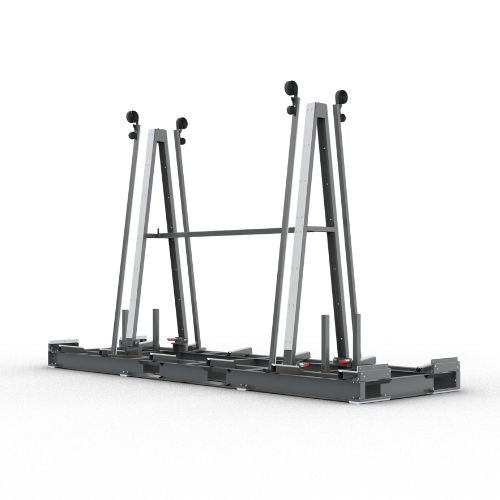 [FOSA11872-AC-W] Abaco Folding One Stop A-Frame - With out Caster- Black Rubber