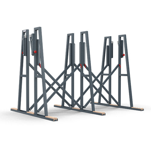 [ATSFTA056-W] Triple Side Truck Folding Truck A-Frame-White Rubber