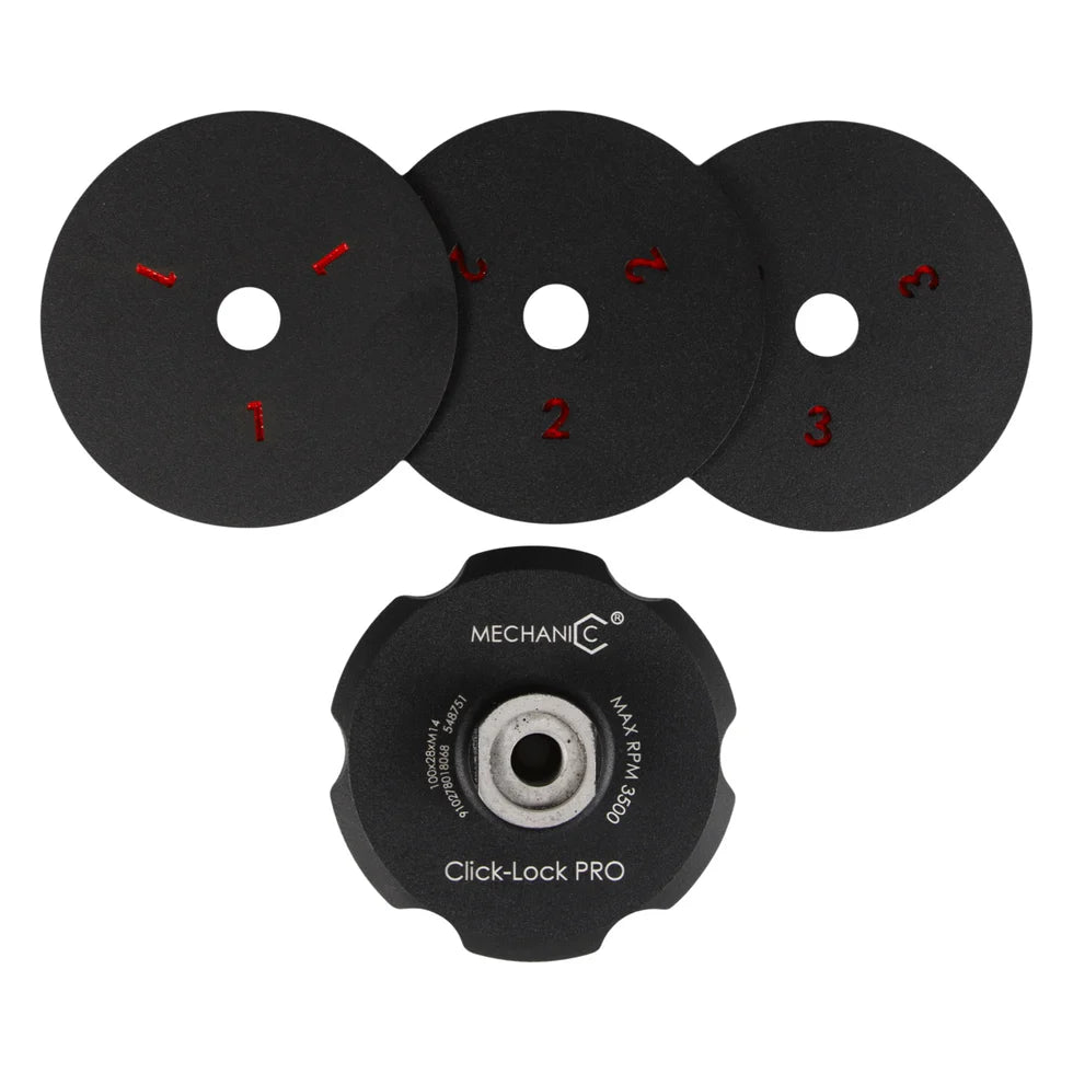 Click-Lock PRO 4" Magnetic Pad Holder — Quick-Change System for Angle Grinder Polishing