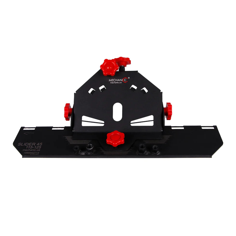 [19568442113] Mechanic SLIDER 45 115-125 2.0 Cutting Guard — 45° Mitre Tile Cutting Attachment for 4.5"–5" Angle Grinders