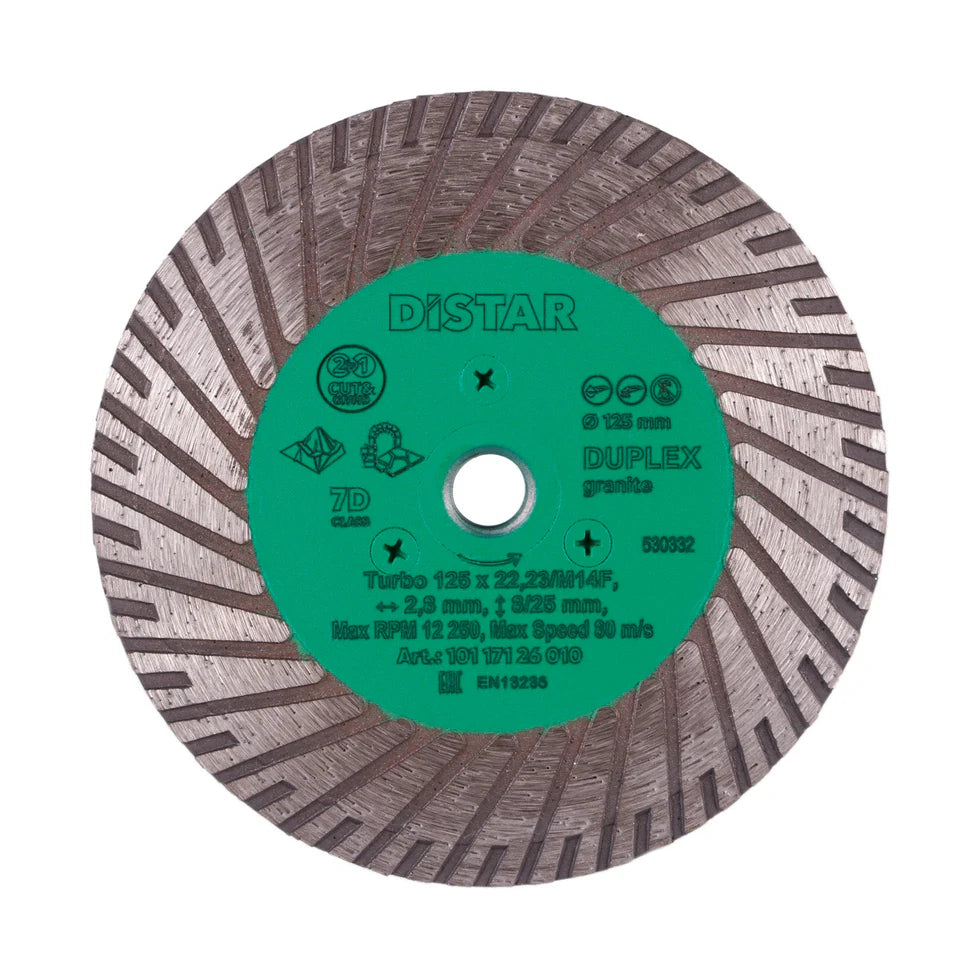 [10118126010] DiStar Turbo Duplex 5" Diamond Blade — Dual-Function Granite & Marble Cutting and Grinding