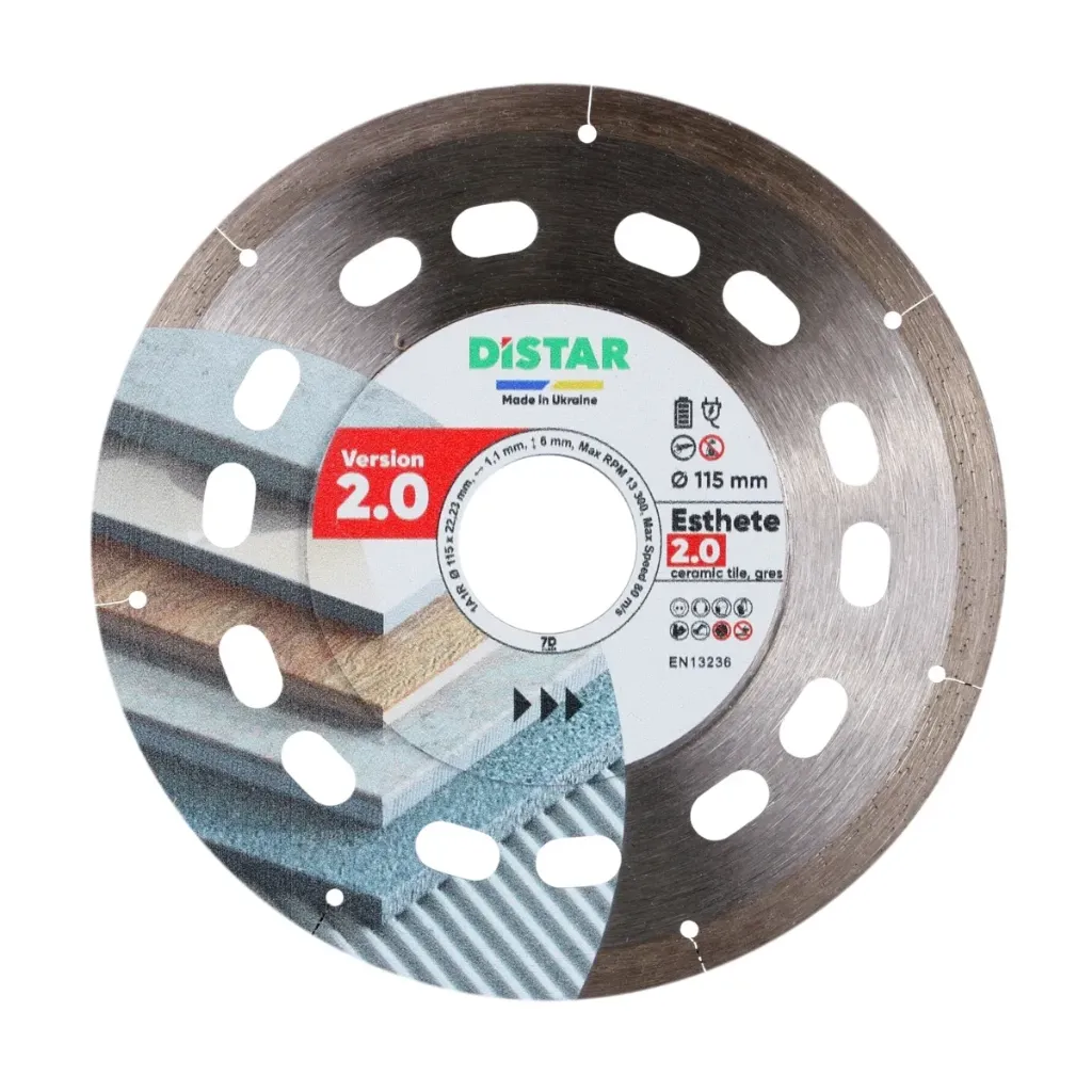 [10216025019] DiStar Esthete 2.0 4.5" Diamond Blade for Ceramic & Porcelain Tile — Ultra-Thin, Chip-Free Precision Cutting (4.5")